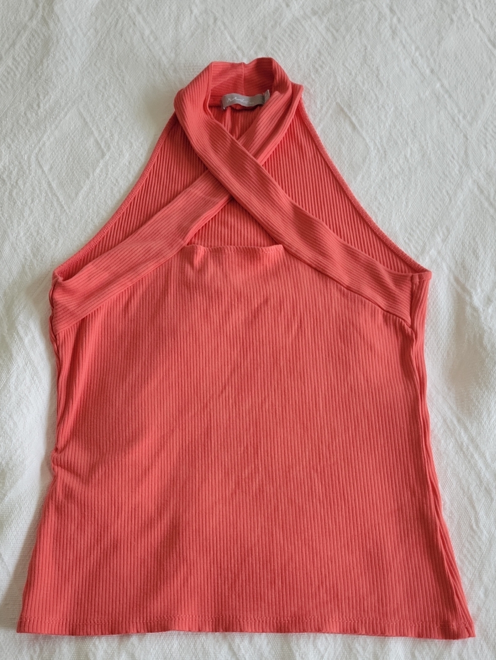 BKE  Women's Ribbed Halter Top - Coral
